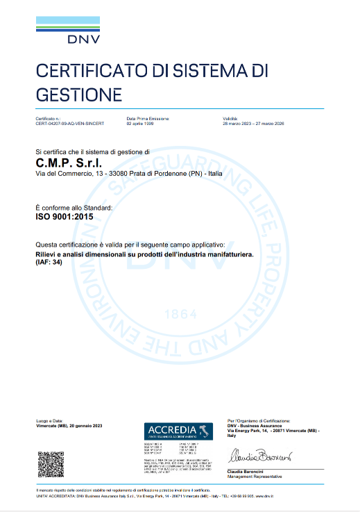 Scarica e visualizza il certificato ISO 9001
